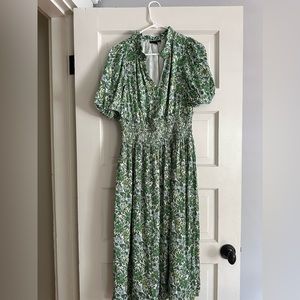 J. Crew silk floral midi dress